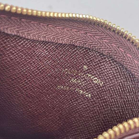 Louis Vuitton Monogram Mini Lin Idylle Pochette Cles Coin Case Let Cles Burgundy - Picture 10 of 12